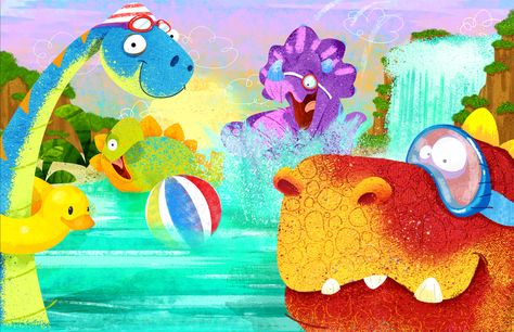 Dinosaur pool party Pool Party Illustration, Dinosaur Pool Party, Party Illustration, Pool Party Favors, 90s Fashion Outfits Hip Hop Party, Cool Pools, Pool Party, 1st Birthday, Dinosaur Stuffed Animal