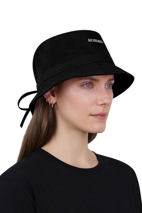 Jacquemus Clothes, Jacquemus Le Bob Gadjo, Jacquemus Logo, Bucket Hat Black, European Summer, Black Hat, Bob Cut, Clothes Accessories, Luxury Boutique