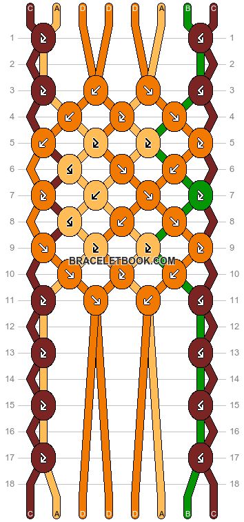 Normal pattern #156926 variation #319073 | BraceletBook Pumpkin Friendship Bracelet Patterns, Pumpkin Bracelet Pattern, Pumpkin Friendship Bracelet, Pumpkin Bracelet, Halloween Jackolantern, String Bracelet Patterns, Autumn Holiday, Bracelets Patterns, Diy Friendship Bracelets Patterns