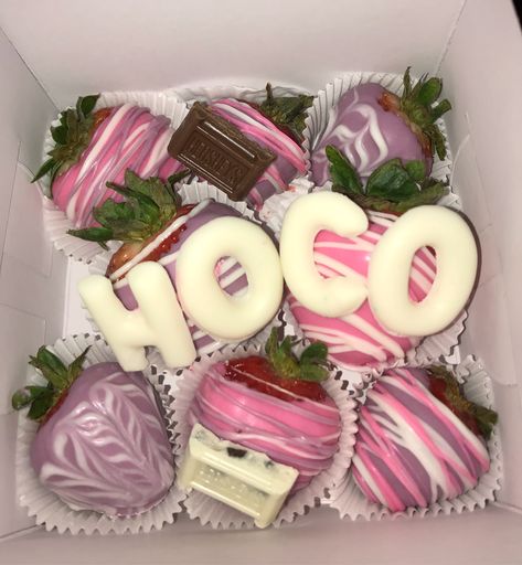 #chocolatecoveredstrawberries  #strawberries #sweets  #homecoming   #homecomingproposal #bolingbrook #marinassweettreats Strawberry Hoco Proposal, Purple Strawberries, Purple Strawberry, Hoco Proposals, Hoco Proposals Ideas, Chocolate Strawberry, Covered Strawberries, Chocolate Covered Strawberries, Homecoming Proposal