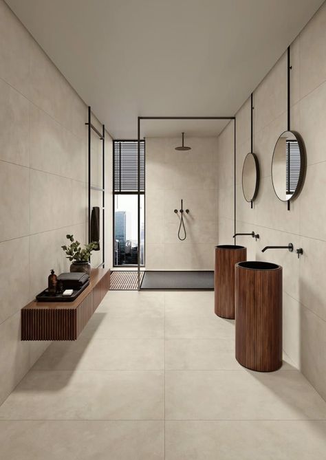 Timeless Bathroom Design Small Spaces, Matte Bathroom Tiles, Beige Tiles Bathroom, Bathroom Beige Tile, Inspiration Wc, Bad Beige, Bathroom Beige, Bathroom Ideas Beige, Sand House