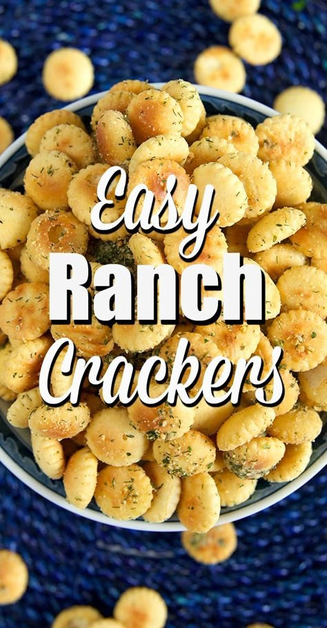 Ready in minutes and made with just THREE ingredients, these easy Ranch Seasoned Oyster Crackers are a satisfying and crunchy snack! @suburbansoapbox #oystercrackers #ranchcrackers #crackerrecipe #appetizer #snack Oyster Cracker Recipe, Oyster Cracker Snack, Oyster Cracker, Oyster Crackers Recipe, Seasoned Oyster Crackers, Ranch Oyster Crackers, Ranch Crackers, Seasoned Crackers, Cracker Recipe