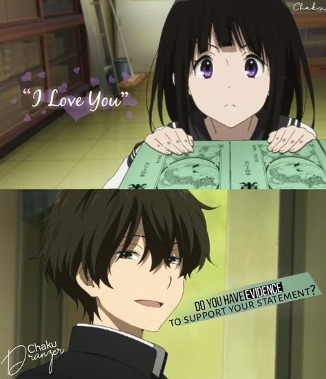 Anime: hyouka Character: oreki and eru Anime quotes Hyouka Oreki Quotes, Evil Anime Quotes, Oreki Quotes, Hyouka Quotes, Quotes About Fake Love, Quotes Fake Love, Fake Love Quotes, Anime Love Quotes, Manga Quotes