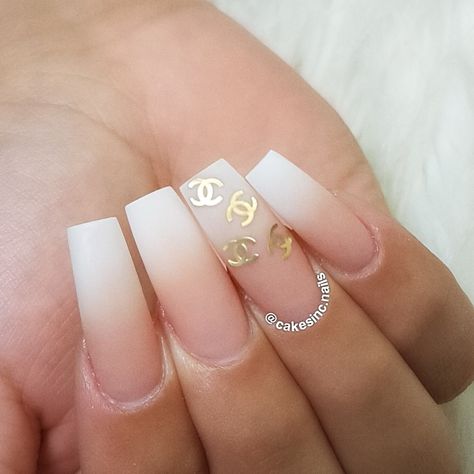 Coco Chanel Nails Design, Coco Chanel Nails, Chanel Inspired Nails, Chanel Nail Art, Chanel Nails Design, Lv Nails, Saved Videos, Baby Pink Nails, Chanel Nails