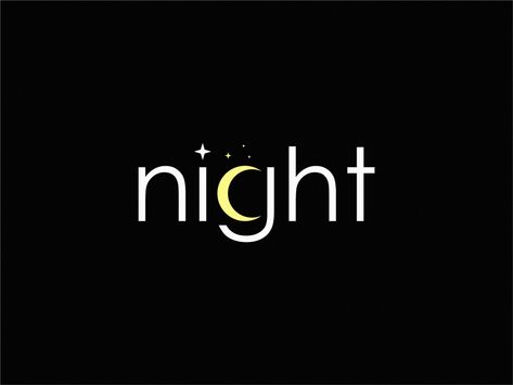 night by Yuri Kartashev #Design Popular #Dribbble #shots Clever Logo Design, Typographic Logo Design, Clever Logo, Text Logo Design, Typographic Logo, Creative Typography, Cool Business Cards, Logo Icon, Word Design