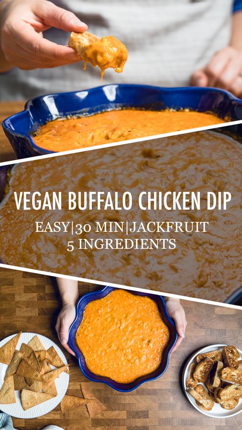 Vegan Buffalo Chicken Dip, Vegan Buffalo Dip, Game Day Ideas, Dips To Make, Vegan Buffalo Chicken, Vegan Super Bowl, Dairy Free Appetizers, Buffalo Dip, Buffalo Chicken Dip Easy