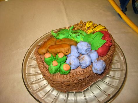 Parsha Cakes: Parshas Ekev - Seven species cake Parsha Desserts, Food Crafts, Torah, Cake