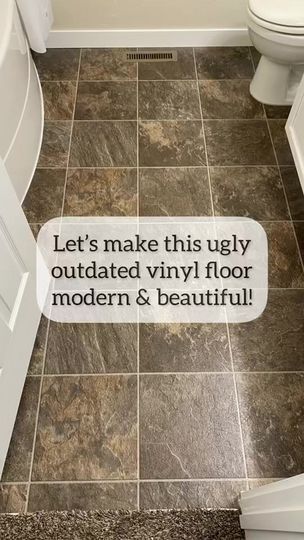 5.8K views · 126 reactions | Check out how we painted our very average vinyl floor and created a hex “tile” floor at a fraction of the cost! Follow along How We Do for more DIY projects and tutorials! https://howwedo.net/paint-vinyl-floor/ | How We Do | KPH · Say So How To Paint A Vinyl Floor, Paint Vinyl Floor, Painting Vinyl Floors, Hex Tile Floor, Painted Vinyl Floors, Paint Vinyl, Hex Tile, Vinyl Floor Tiles, Painted Vinyl