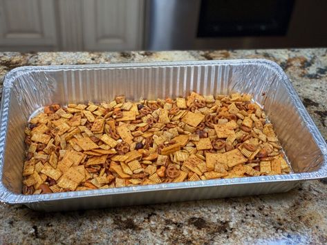 The Ultimate Smoked Snack Mix for the Big Game Smoked Nuts And Bolts, Savory Chex Mix Recipes, Chex Party Mix Recipe, Salty Chex Mix, Happy Grandma, Chex Mix Recipes Original, Bbq Competition, Bradley Smoker, Smoked Food