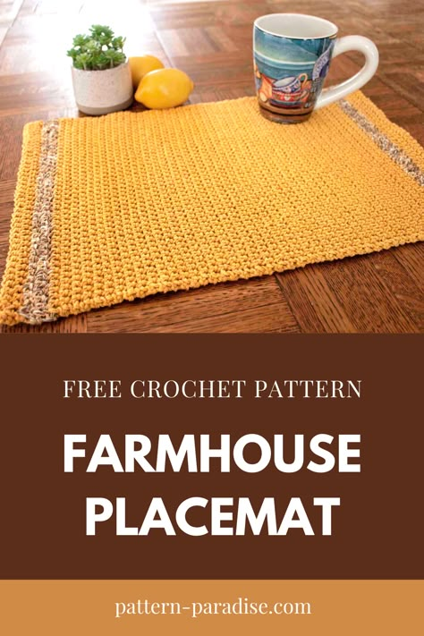 Crochet Pattern Placemat Free, Crochet Round Placemats Free Pattern, Crochet Placemats Free Pattern Rectangle, Crochet Place Mats Free Pattern, Free Placemat Patterns, Mandala Placemats, Crochet Tableware, Infant Blankets, Crocheted Placemats