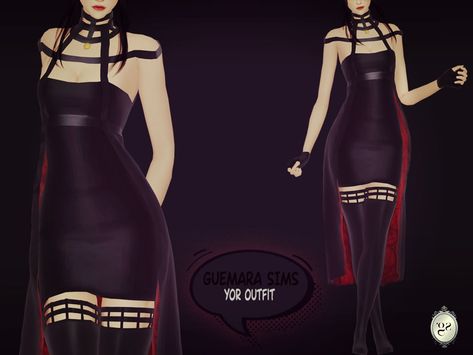 Cc Dress, Spy Outfit, Characters Outfits, Thigh Belt, The Sims 4 Pc, Sims 4 Anime, Cc Clothes, Sims 4 Gameplay, Sims 4 Teen