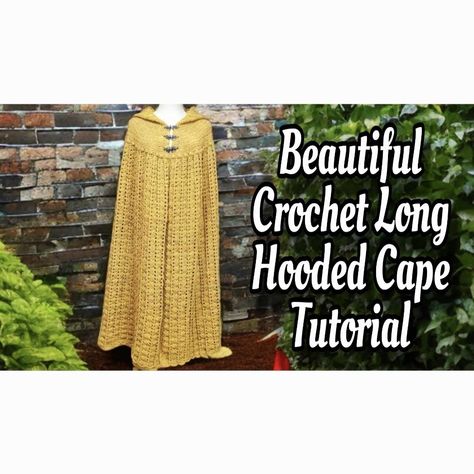 Post from Bag-O-Day Crochet Hooded Cloak Crochet Pattern, Crochet Cloak Pattern, Crochet Cloak Pattern Free, Cloak Crochet Pattern, Cloak Pattern Free, Crochet Cloak, Hooded Cloak Pattern, Long Hooded Cloak, Cape Tutorial