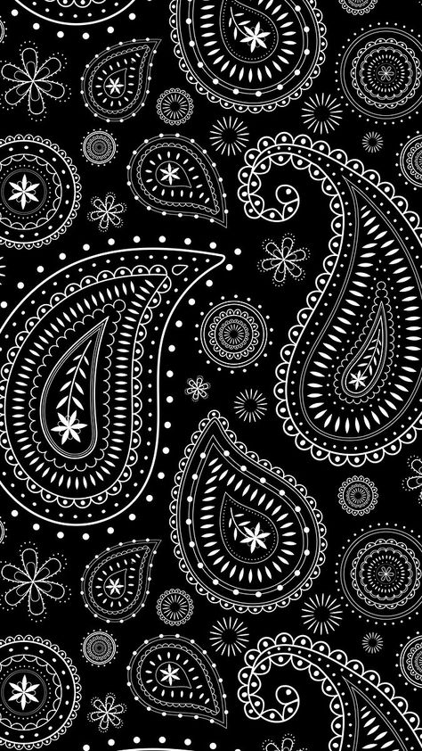 Bandanna Print Patterns, Bandana Drawing Patterns, Mobile Wallpaper Black, Paisley Drawing, Dark Iphone Wallpaper, Thug Life Wallpaper, Typo Logo Design, Wallpaper Geometric, Arte Cholo