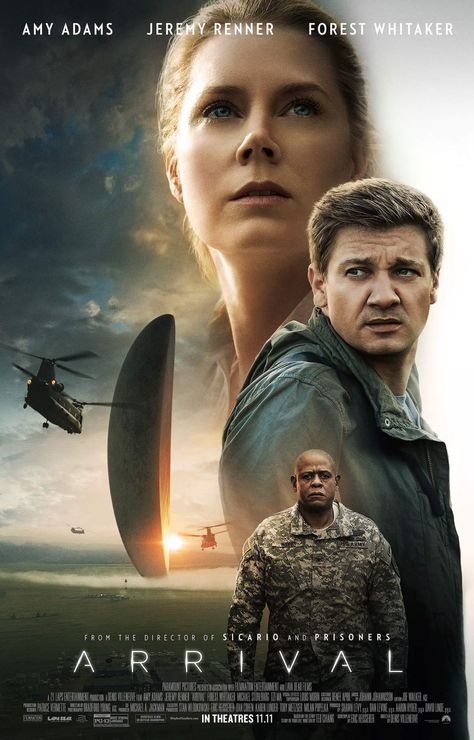 ARRIVAL Arrival Film, Arrival Movie, Arrival Poster, Clemence Poesy, Forest Whitaker, Beau Film, Mystery Film, Denis Villeneuve, Septième Art