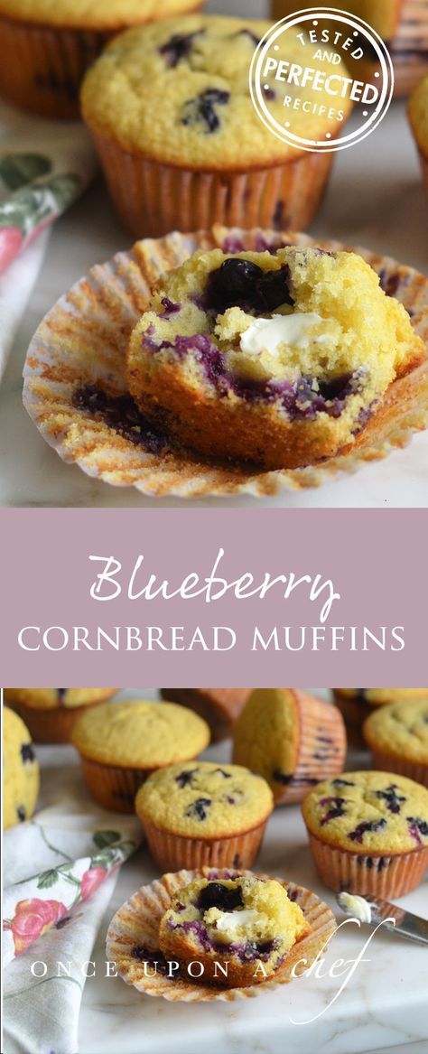 Corn Bread Ideas, Blueberry Cornbread Muffins, Cornbread Corn, Blueberry Cornbread, Muffins Blueberry, Bread Ideas, Once Upon A Chef, Cornbread Muffins, Easy Brunch