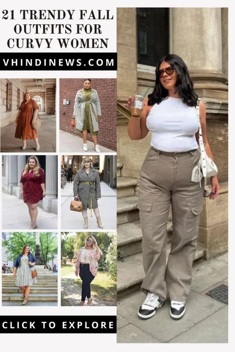 21 Best Fall Outfits for Curvy Women: Amazing Fall Outfit for Plus Size Women 52 Fall Outfits For Curvy Women, Outfit For Plus Size Women, Outfits For Curvy Women, Outfit For Plus Size, Versatile Fall Outfits, Short Curvy Girl Outfits, Best Fall Outfits, Outfits For Petite, Neutral Fall Outfits