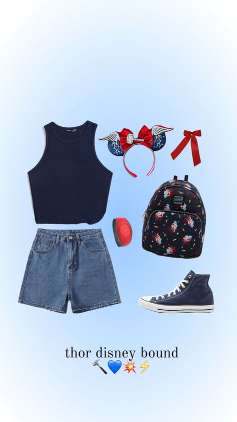 thor 💙🫶🏻 #thor #marvel #avengerscampus #disney #disneyworld #disneybound #disneyoutfits #disneyland Outfit Para Disneyland, Marvel Disneybound, Thor Marvel, Disney Outfits, Thor, Disney World, Disneyland, Avengers, Marvel