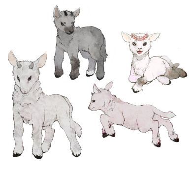 Sheep Herder Character Design, Goat Poses Reference, Goat People Art, Creepy Lamb Drawing, Human With Goat Legs Drawing, Goat Art Reference, Goat Art Cute, Anthro Sheep Character Design, Goat Oc Drawing