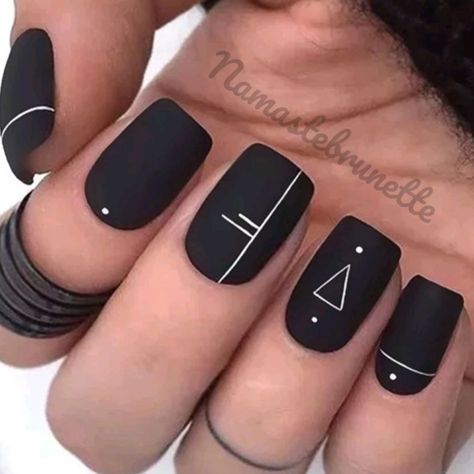 Square Nail, Square Nail Designs, Colorful Nails, Geometric Nail, Short Square Acrylic Nails, Black Nail Designs, White Nail, Nail Patterns, Halloween Nail Designs