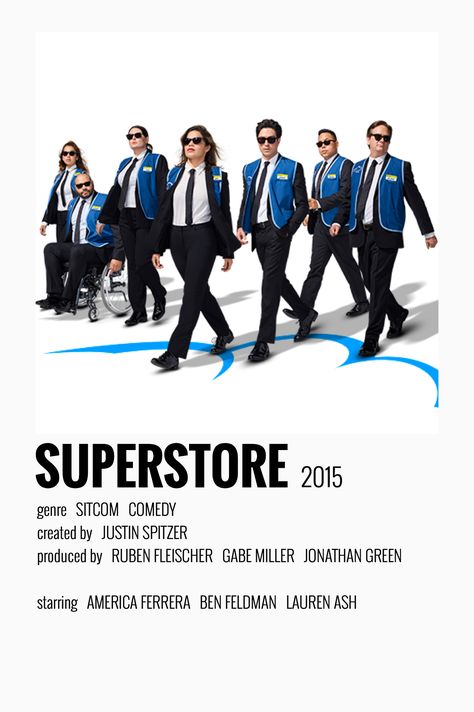 superstore (2015) polaroid poster Super Store Poster, Superstore Cloud 9, Super Store Show, Superstore Wallpaper, Superstore Poster, Superstore Aesthetic, Nichole Sakura, Superstore Tv Show, Superstore Tv