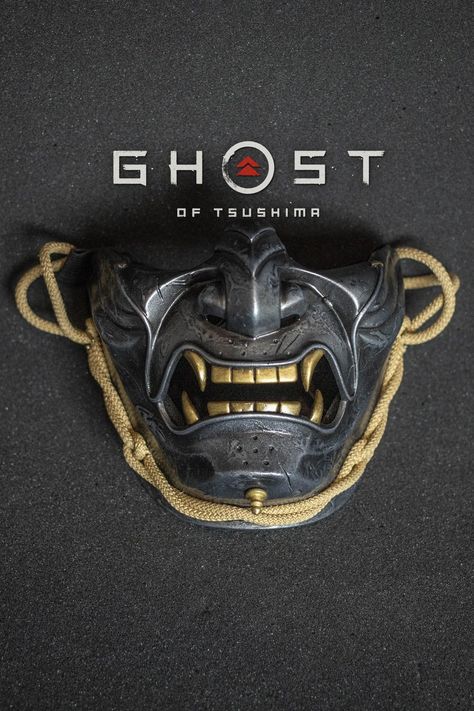 Ghost Of Tsushima Mask, Menpo Mask, Mascara Oni, Ronin Samurai, Ghost Mask, Demon Mask, Mask Drawing, Japanese Mask, Samurai Artwork