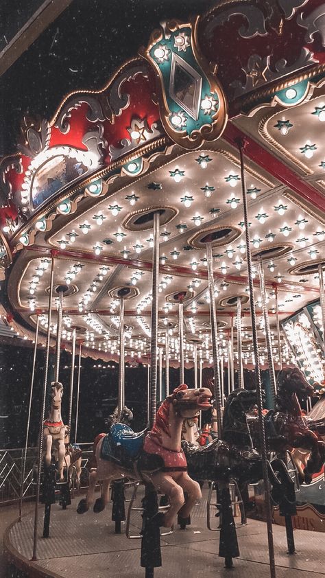 Freaks Aesthetic, Funhouse Aesthetic, Fair At Night, Aesthetic Cards, Circus Carousel, Carousel Ride, Mary Go Round, Carnival Aesthetic, Merry Go Round Carousel