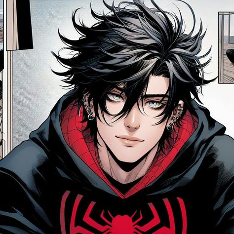 Spiderman Oc Art, Spider Art, Spiderman Art, Character Design Male, Cool Anime Pictures, Cute Art Styles, Boy Art, Handsome Anime Guys