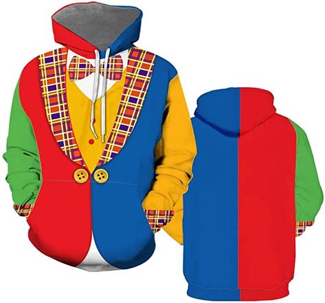 Amazon.com: Jester Clown Costume Halloween Cosplay All Over Print For Men & Women,Jester Clown Costume Halloween Cosplay Hoodie Shirt,Jester Clown Costume Halloween Cosplay Sweatshirt| HP5332 : Clothing, Shoes & Jewelry Jester Costume Halloween, Clown Costume Halloween, Jester Clown, Clown Halloween Costumes, Jester Costume, Clown Costume, Branded Sweatshirts, Hoodie Girl, Mens Costumes