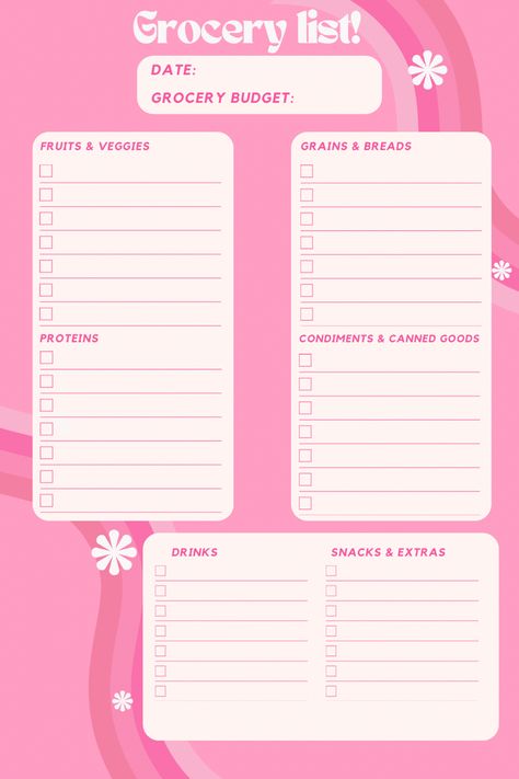 Pink grocery budgeting template #budgeting #75hard #financialplanning #financialfreedom #dietplan #mealprep #template #food #finance #goodnotes #goodnotesplanner #goodnotestemplate Budgeting Template, Grocery List Template, Template Food, Notes Planner, Grocery Budgeting, Budget Template, List Template, Healthy Eating Habits, Grocery List