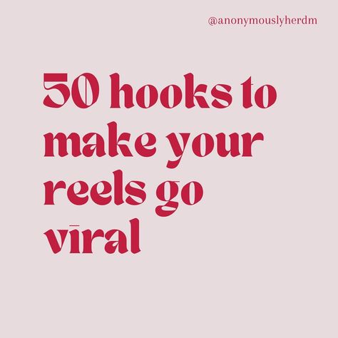 Need a hook? We all get low on creative juice sometimes! 📌 SAVE this post to quickly refer to when you’re making your next reel! Follow ↴ @anonymouslyherdm @anonymouslyherdm @anonymouslyherdm For more tips! Number one hook HACK 👇 Don’t be afraid to reword! Look for your reel that did the best and use them SAME hooks! Wanna make it a lil different? Ask chatGPT for an alternative! Use your resources girls! Don’t make it harder than it has to be… 🏷️ SEO | digital marketing, onlin... Reel Hook Ideas, Hooks For Reels, Hooks For Instagram Reels, Reel Hooks, Liner Ideas, Business Hacks, Creative Juice, Home Decor Brand, Social Media Strategy