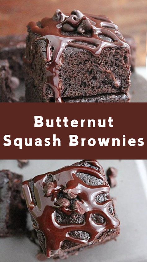 Butternut Squash Brownies Yellow Squash Brownies, Baking With Butternut Squash, Butternut Squash Bars, Butternut Squash Cookies Recipes, Butternut Squash Baking, Butternut Squash Baked Goods, Butternut Squash Dessert Healthy, Butternut Squash Recipes Dessert, Butternut Squash Desserts