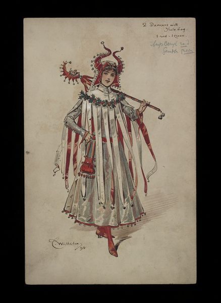 Wilhelm Pantomime, Yule Costume, Costume Design Sketch, Ballet Russe, Yule Log, Pantomime, Fantasy Costumes, Design Sketch, Vintage Costumes