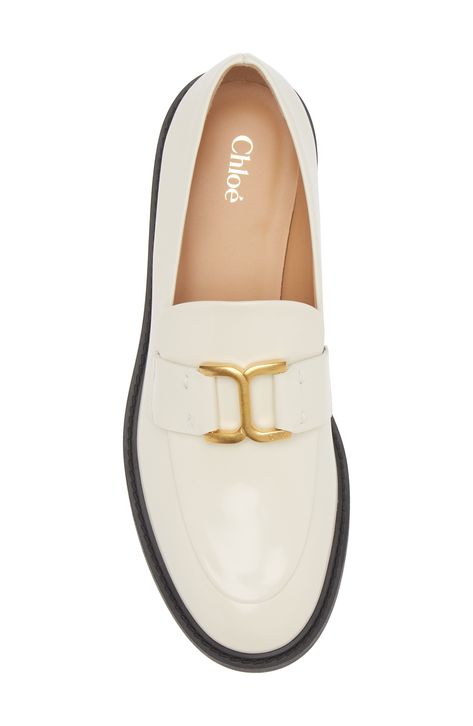 The  is a stylish and comfortable loafer that is perfect for everyday wear. It is made from soft leather and features a round toe, a low heel, and a tassel detail. #Chloé #Marcie #Loafer Nordstrom Shoes Women, White Dress Shoes Men, Chloe Flats, Chanel Loafers, Loafers Outfit, Timeless Shoes, Comfortable Loafers, Smart Casual Wear, Kids Fashion Clothes