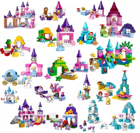 All Lego Duplo Disney Princess sets Lego Cinderella, Lego Duplo, Girl's Room, Rapunzel, Cinderella, Lego, Disney Princess, Disney, Gifts