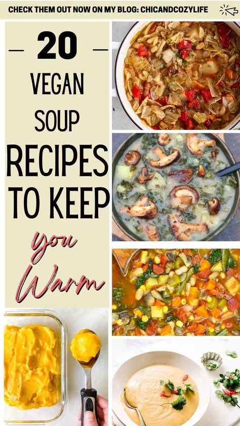 vegan soup ideas- vegetarian soup recipe, vegan soup, healthy soup recipe, vegan soup recipe, winter soup recipe, cozy soup ideas, low carb vegetarian soup, whole food recipes. Vegan Dinner Soup, Vegan Broth Soup Recipes, Vegetarian Winter Soups, Brothy Soup Recipes Vegetarian, Best Vegetarian Soups, Dairy Free Soups, Brothy Soup Recipes, Healthy Fall Recipes Dinner, Vegan Chicken Pot Pie