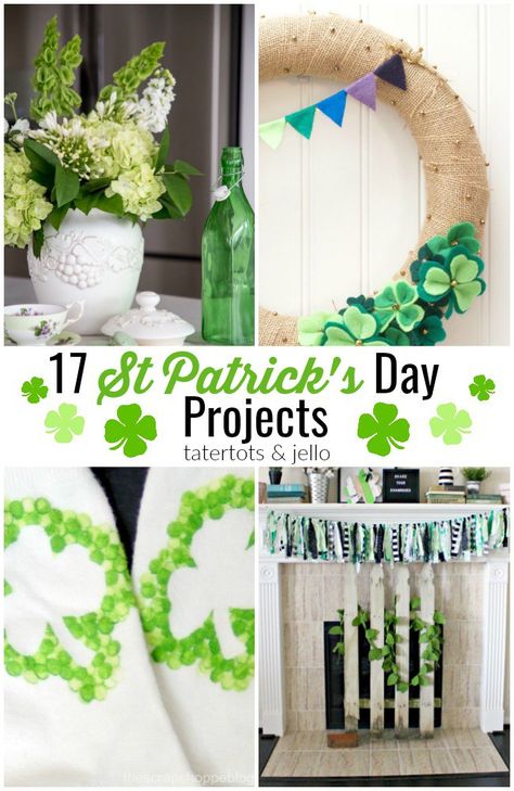 17 St Patrick's Day Projects! Irish Blessing Printable, St. Patrick's Day Diy, Irish Crafts, Easy Holidays Crafts, Pillow Tutorial, St Patrick's Day Crafts, Crafts For Girls, Easy Crafts For Kids, St Patrick’s Day