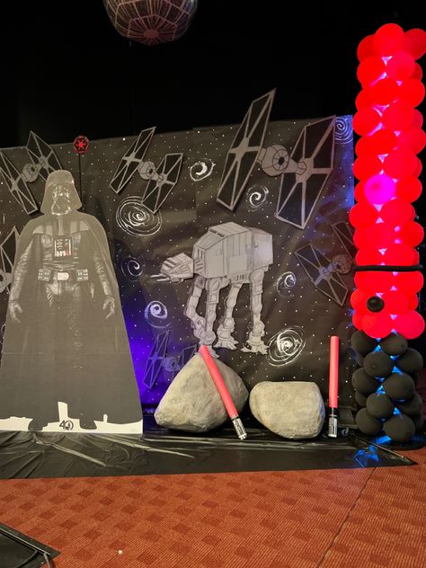 Star Wars, VBS Halloween Star Wars Decorations, Star Wars Float Ideas, Star Wars Vbs, Star Wars Trunk Or Treat Ideas, Star Wars Halloween Decorations, Spooky Walk, Star Wars Decorations, High School Posters, Door Decorations College