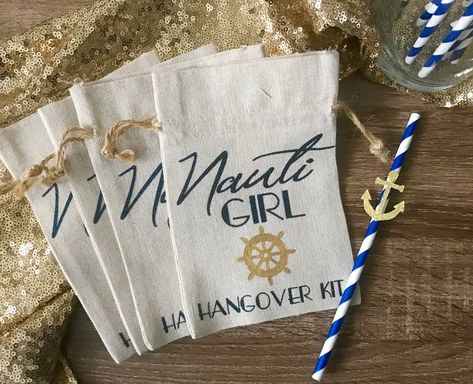 Sailing Bachelorette Party, Hangover Essentials, Nautical Theme Bachelorette Party, Nautical Bachelorette Party Favors, Boat Bachelorette Party, Bachelorette Party Lake, Bride Kit, Cruise Bachelorette Party, Nauti Bride