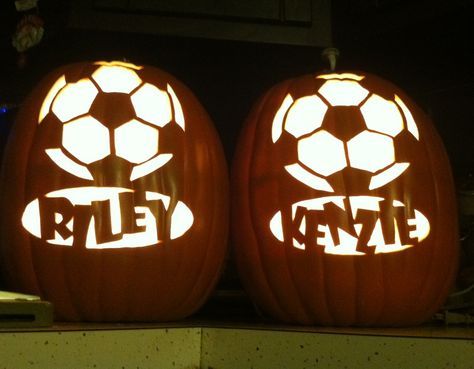 soccer pumps Soccer Pumpkin Carving Ideas, Soccer Ball Pumpkin Carving, Sports Pumpkin Carving, Soccer Pumpkin Carving, Pumpkin Carving Ideas Sports, Soccer Ball Pumpkin, Volleyball Carved Pumpkin, Soccer Pumpkin, Baseball Centerpieces