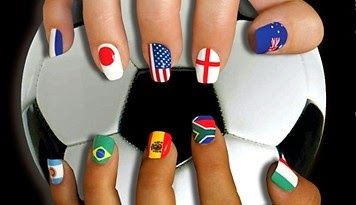 FIFA Nail Art World Cup Nail Art, World Cup Nails, Soccer Nails, Nail Designs 2014, Festive Holiday Nails, Minimalist Nail Art, 4th Of July Nails, Coffin Shape Nails, Holiday Nail Art