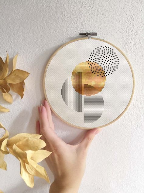 Cross Stitch Abstract, Abstract Cross Stitch, Geometric Cross Stitch, Abstract Cross, Art Cross Stitch, Wedding Cross Stitch Patterns, Embroidery Stitches Beginner, Embroidery Hoop Wall Art, Abstract Embroidery