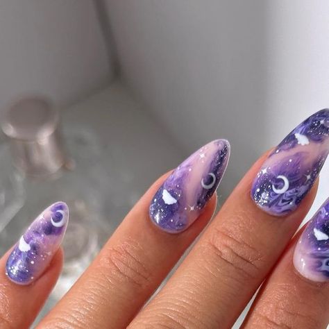 pearlie pressed | diy nail art | gel x on Instagram: "moonlight marble nails ☁️🌙 - do you like this nail inspo?  gels are from @beetlesgelpolish “floral rhapsody” collection   use code PEARLIE2024 for saving (link on my page)  [nails art, nails design, nails 2024, nail arts nail design, nail art simple, nail inspo, almond nail inspo, nail inspiration, marble nails, marble nail art, marble nail design, marble nail art inspo, cute nails design, cute nail art, trending nails 2024, trending nails]  #nailartinspiration #nailartinspo #nailartideas #nailartdesign #nailartsimple #easynailart #easynailartideas #nailtrends #trendynails #naildesign #naildesignideas #diynails #trendingnailart #marblenails #marblenailsart #marblenail" Pastel Marble Nail Art, Simple Nail Inspo Almond, Nail Design Marble, Nail Art Trending, Cute Nails Design, Marble Nails Design, Nail Art Marble, Nail Inspo Almond, Marble Nail Design