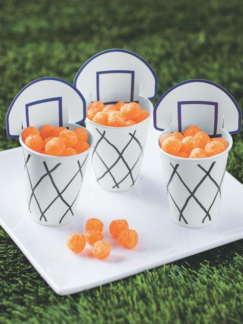 Sports Theme Snacks Preschool, Sports Vbs, Basketball Snacks, Basketball Party Food, Vbs Snacks, Snacks Diy, Theme Snack, Sports Crafts, Camp Snacks