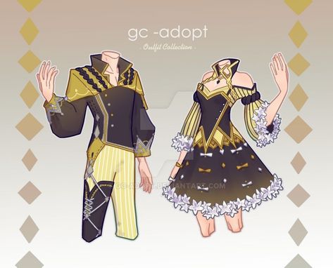 Gc Adopt Outfits, Adoptable Outfits Male, Open Outfits, Outfit Adoptables, Clothing Sketches, Clothing Design Sketches, Drawing Anime Clothes, Dress Design Sketches, Anime Dress