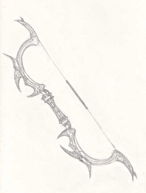 Arrow And Bow Drawing, Archery Bow Tattoo, Bow And Arrow Drawing Reference, Skyrim Makeup, Bow Designs Archery, Bow And Arrow Sketch, Drawing Bow And Arrow, Bow And Arrow Drawing, Skyrim Drawing