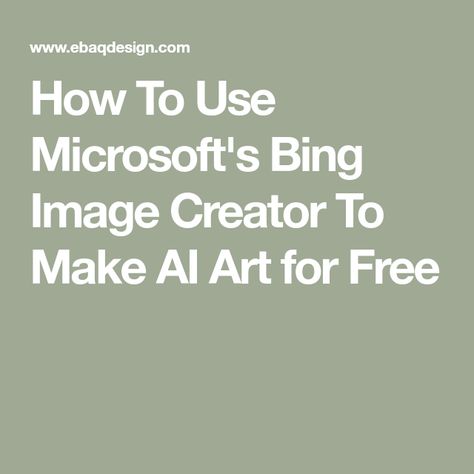 How To Use Microsoft's Bing Image Creator To Make AI Art for Free Bing Image Creator Prompts, Bing Image Creator, Cyborgs Art, Desk Organization Diy, Online Jobs From Home, Comic Book Style, Design Tools, Art Prompts, Photo Projects