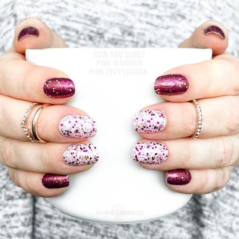 Mixed Manicure, Summer Manicures, Pink Warrior, Glitter Overlay, At Home Manicure, Cute Nail Colors, Fashion Thoughts, Nail Color Combos, Color Street Combos