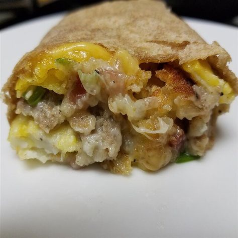 Country Breakfast Burritos Courtney Lynn Hernandez Breakfast Burritos Frozen, Country Breakfast, Country Gravy, Breakfast Burritos Recipe, Country Fried, Frozen Turkey, Breakfast Burrito, Burritos Recipe, Bacon Breakfast