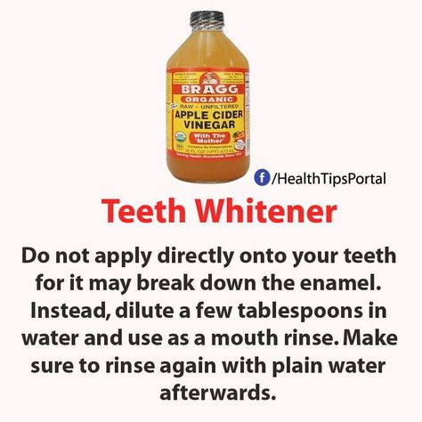 ACV for teeth whitener Acv Conditioner, Apple Cider Vinager, Apple Cider Vinegar Uses, Apple Cider Vinegar Remedies, Diy Haircare, Crunchy Mom, Trinidad Recipes, Detox Kur, Apple Cider Vinegar Detox