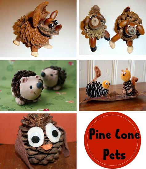 Nature Walk Craft: Pine Cone Pets- This year take a walk around your neighborhood after your T-giving feast and have the little ones make this super cute and easy nature craft! Animal Christmas Ornaments, Holiday Pine Cones, Pinecone Crafts Kids, Pine Cone Art, Cone Crafts, Animal Christmas, Cones Crafts, Diy Toddler, Nature Walk